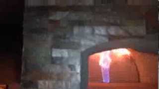 Drago P1 Burner in a Cortile Barile Oven by BrickWood Ovens [upl. by Nahtahoj]