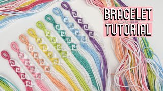 Greek Wave Bracelet Tutorial CC  Friendship Bracelets [upl. by Eanaj]