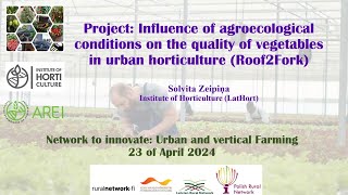 3 Influence of agro ecological conditions on the quality of vegetables in urban horticulture Solv [upl. by Ligetti]