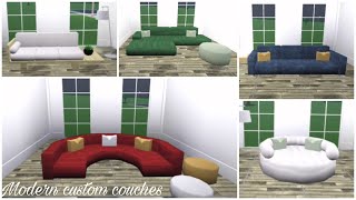 Custom modern couches advanced placement Bloxburg [upl. by Nevur]