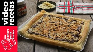 Hojaldre de nutella y almendras [upl. by Cesya763]