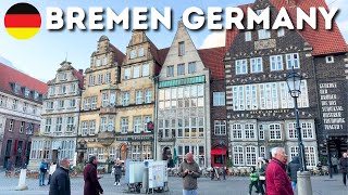 Beautiful German Medieval City Bremen Walking Tour 🇩🇪 4K60fps HDR With Captions [upl. by Negiam]