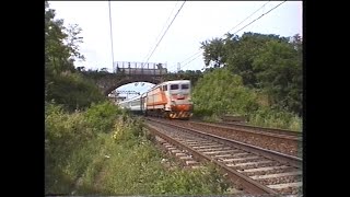 FS  Treni in transito sulla succursale dei Giovi  Genova Murta 6 giugno 2001 [upl. by Rihana]