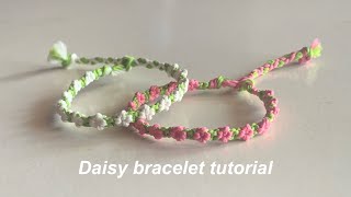 How to make daisy bracelet  yarnivora [upl. by Guzel]