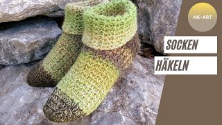 163 Socken häkeln [upl. by Komarek]