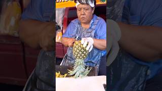 Easy Pineapple Cutting Skill Fruits Cutting Skill [upl. by Ilatfan177]