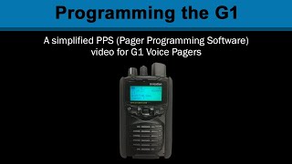 Programming the G1 Voice Pager [upl. by Annyrb]