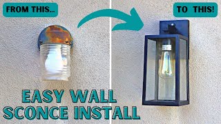 How to Change A Wall Sconce  Beginners Guide DIY [upl. by Iinden76]