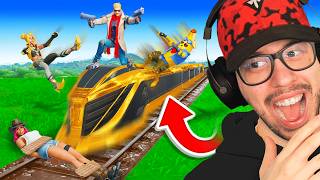 The MYTHIC TRAIN Challenge in Fortnite [upl. by Namielus]