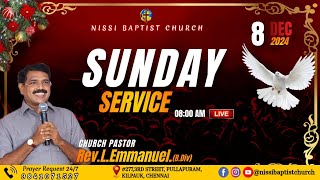 🔴🅻🅸🆅🅴 SUNDAY SERVICE  REVLEMMANUELBD 08122024 NISSI BAPTIST CHURCH [upl. by Anyad]