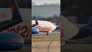 Jet2 holiday Boeing 737 take off from Geneva to Manchester aviation [upl. by Adalard32]