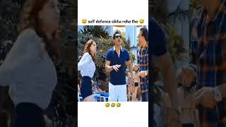 Self defence sikha rehe the 🤣😅shorts comedy [upl. by Eilhsa889]