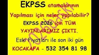 Ekpss Atamalarını yapılması için NELER YAPABİLİRİZ EKPSS 2026 baskılı Hazırlık kitaplarımız dağıtım [upl. by Nareik]