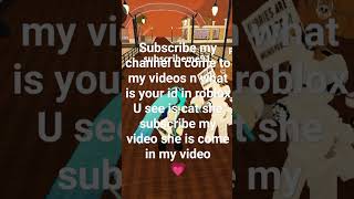 what is your Roblox id subscribemychannel [upl. by Polard]