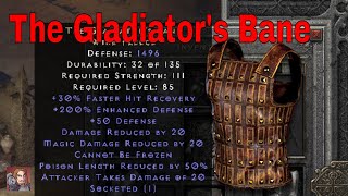 D2R Unique Items  The Gladiators Bane Wire Fleece [upl. by Birk63]