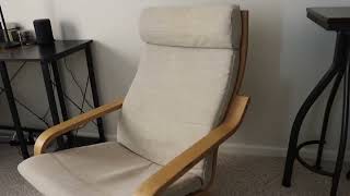 IKEA Poang Armchair Birch Veneer Hillared Beige Review Is This Really THE BEST Arm Chair [upl. by Madelina]