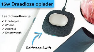 Rolfstone Swift een 15w draadloze oplader voor de Mila amp Riva oordopjes iPhones Android telefoons [upl. by Harvie]