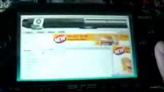 YouTube on PSP via PS3 Remote Play [upl. by Dorreg656]