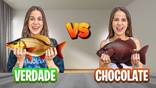 COMIDA DE VERDADE VS COMIDA DE CHOCOLATE 🍫 [upl. by Grinnell]