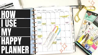 How I Use My Happy Planner Updated Happy Planner Setup [upl. by Tonia]