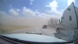 Dust Storm and High Winds Create NearZero Visibility Across Roads in Central Nebraska [upl. by Cas225]