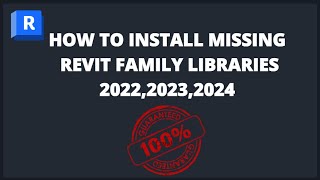 How to fix family library missing in Revit [upl. by Victoir533]