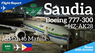 SAUDIA BOEING 777300  SAUDIA AIRLINES  Jeddah to Manila  SV 870  HZAK28  Economy Class [upl. by Ardnalac]