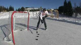 How to Backhand Topshelf Hockey backhand shot [upl. by Doss]