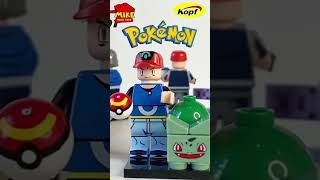 Lego Pokemon  Unofficial lego Minifigures  satoshi pikachu charmander Ash ketchum [upl. by Ydarg126]