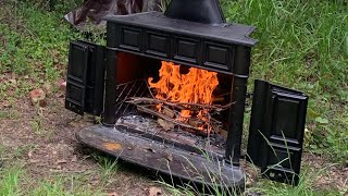 Restoring a cast iron wood stove [upl. by Dranyl541]