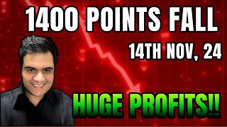 1400 POINT MARKET FALL BANKNIFTY amp NIFTY ANALYSIS for 14th NOV [upl. by Ginelle]