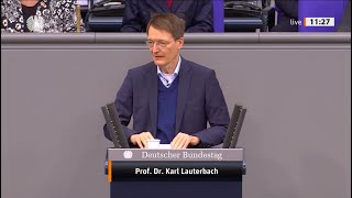 Karl Lauterbach am 17 März im Bundestag Impfpflichtdebatte [upl. by Marshal]