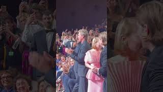 George Clooney amp Brad Pitt Hug After 5Minute Ovation for ‘Wolfs’ at Venice Film Festival [upl. by Fairman776]