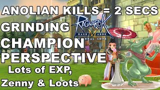 Champion Farming Build against Anolians Ragnarok Online Eternal Love Global amp SEA [upl. by Ridglee369]