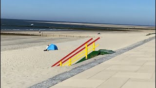 🌞 Borkum  Mit dem Fahrrad über die Strandpromenade 07092023 BorkumInsel [upl. by Warfold]