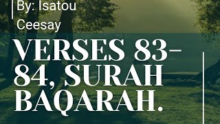 Verses 8384 Surah Baqarah [upl. by Eniloj]