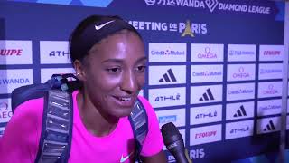 Heptathlete Nafissatou Thiam Clears 188m High Jump At Paris Diamond League [upl. by Laresa]