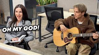 GUITAR PRANK in the LIBRARY PART 3 PEOPLE ARE SHOCKED [upl. by Esorbma251]