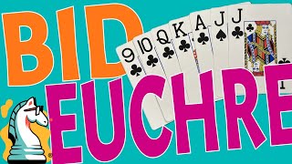 How to Play Bid Euchre  will you shoot the moon [upl. by Cini]