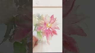 Dahlia Watercolor Demonstration [upl. by Graniela615]