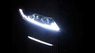 KIa K5Optima exLEDusa custom KDM dual projector headlights 112013 [upl. by Strohben]