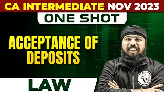 Acceptance of Deposits  Law  CA Inter Nov 2023  One Shot [upl. by Phenice]