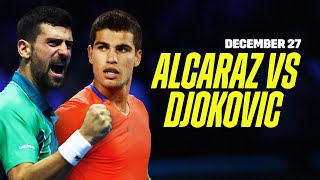 HIGHLIGHTS  Novak Djokovic vs Carlos Alcaraz Riyadh Season Tennis Cup [upl. by Nevetse]