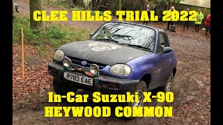 Clee Hills Trial 2022 InCar Suzuki X90 on HEYWOOD COMMON section [upl. by Chlo]