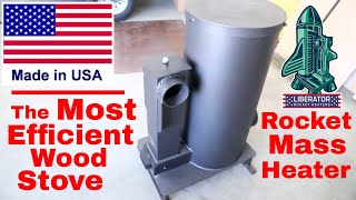 Liberator Rocket Stove  Hyper Efficient USA Made Wood Burning Stove  Mass Heater [upl. by Etnohc847]