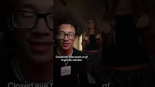 Closed eye filter prank on gf tiktok youtubeshorts [upl. by Oisinoid]