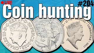 50p Coin Hunting  Live 204 [upl. by Grogan]