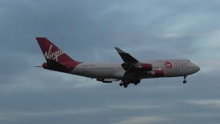 Virgin Orbit Boeing 747400 Cosmic Girl Arrival at Newquay Airport [upl. by Johny]