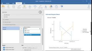 Factorial ANOVA in jamovi  crossover interaction example [upl. by Josey]