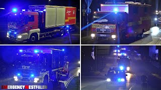 LAGERHALLE in VOLLBRAND 🔥  GROßBRAND in BAESWEILER  viele EINSATZFAHRTEN 🚒 [upl. by Sontag]